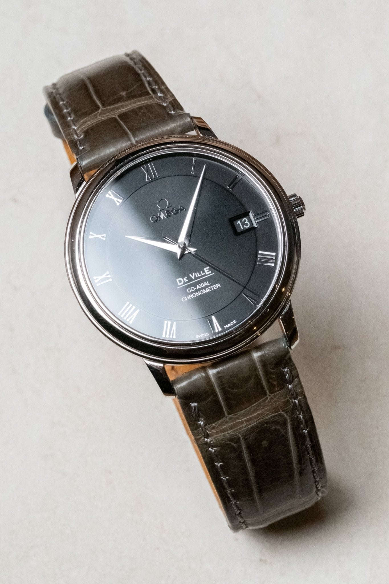 2012 OMEGA Deville Prestige 4875.50.01 dial detail close-up