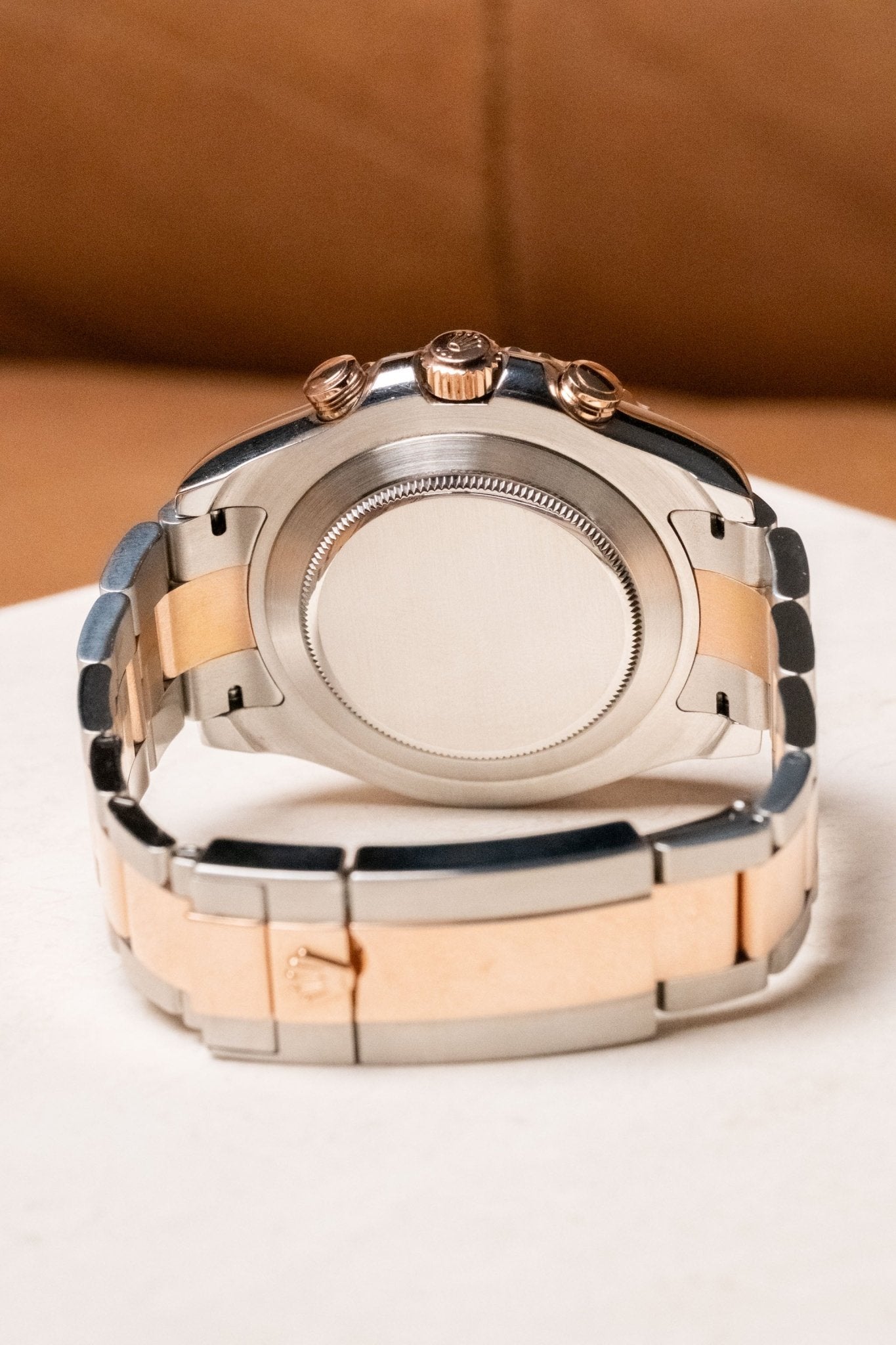 2012 Rolex Yacht-Master II Two-Tone Everose Gold 116681 caseback view