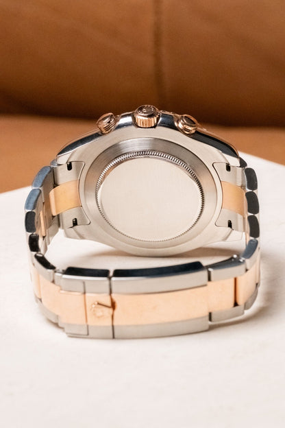 2012 Rolex Yacht-Master II Two-Tone Everose Gold 116681 caseback view