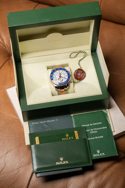 2012 Rolex Yacht-Master II Two-Tone Everose Gold 116681 full set box and papers