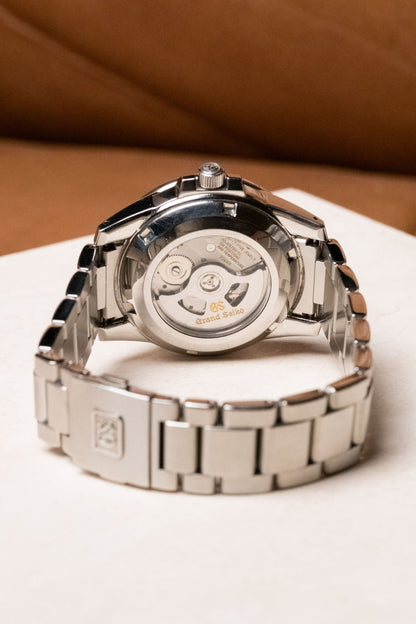 2014 Grand Seiko GMT Polar White Dial SBGM025 caseback view