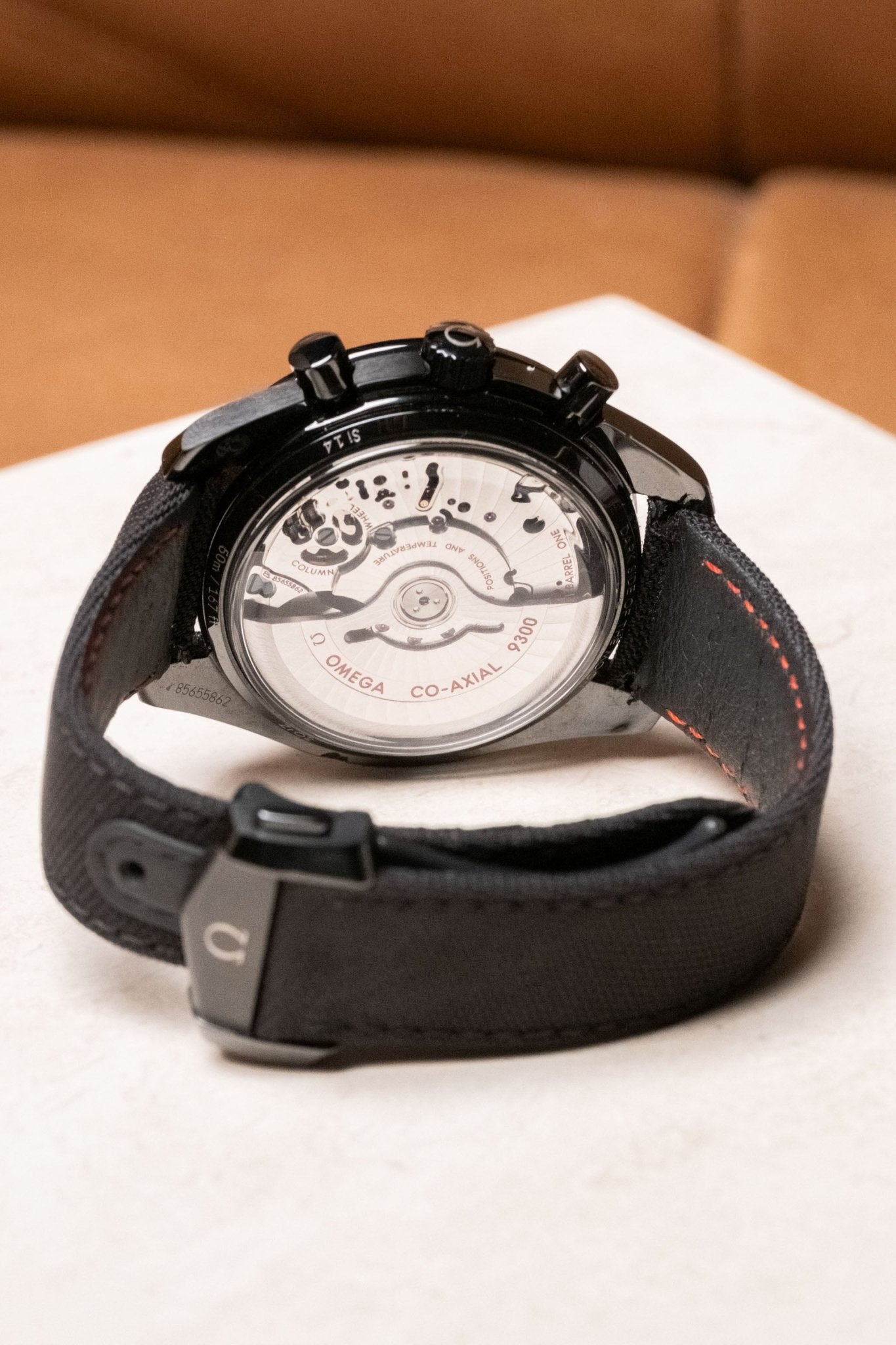 2014 OMEGA Speedmaster Ceramic OG “Dark Side of the Moon” 311.92.44.51.01.003 caseback view