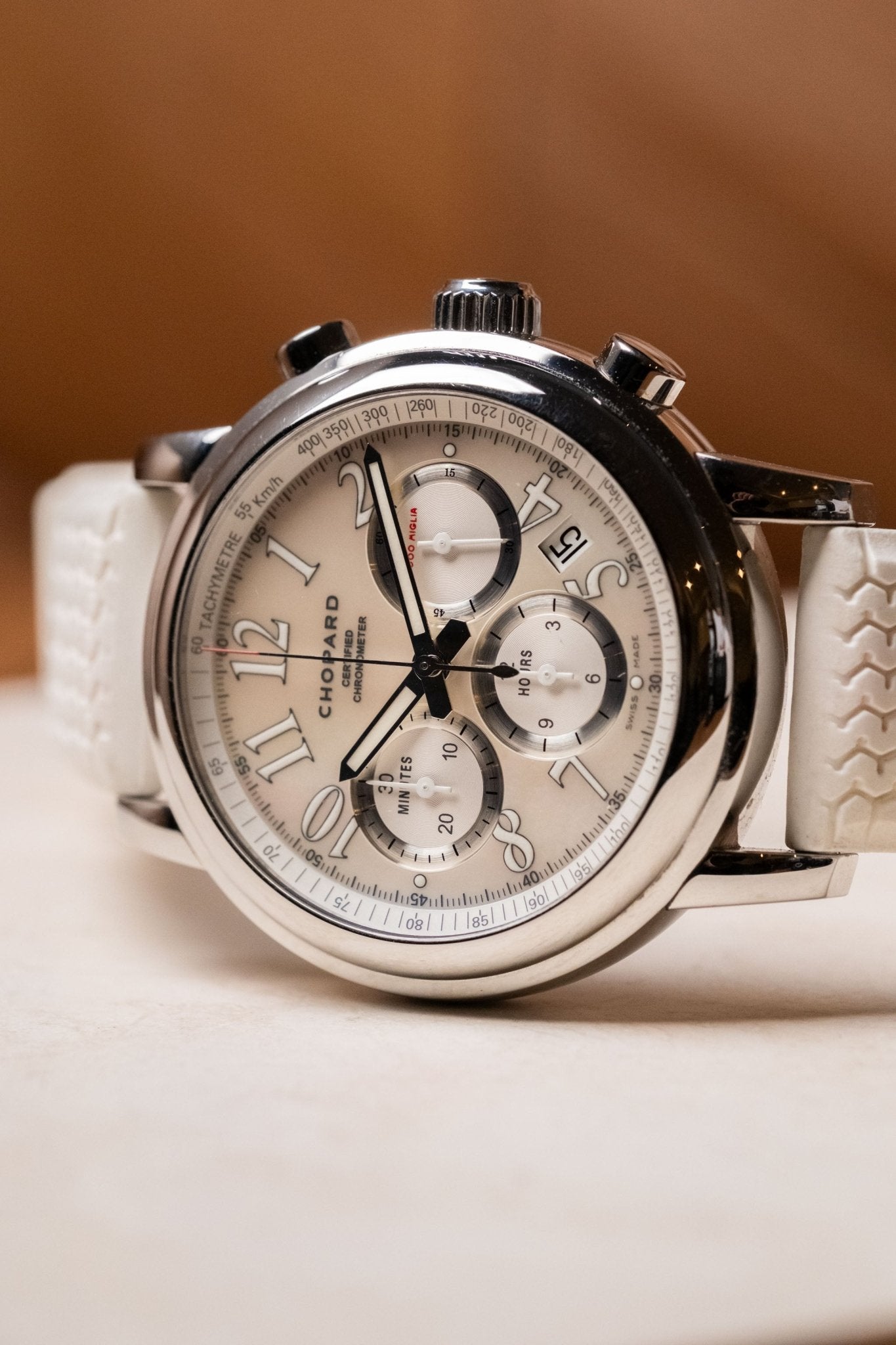 2015 Chopard 1000 Mille Miglia Mother of Pearl Chronograph 42mm Ref. 168511 - 3018 - Wristory