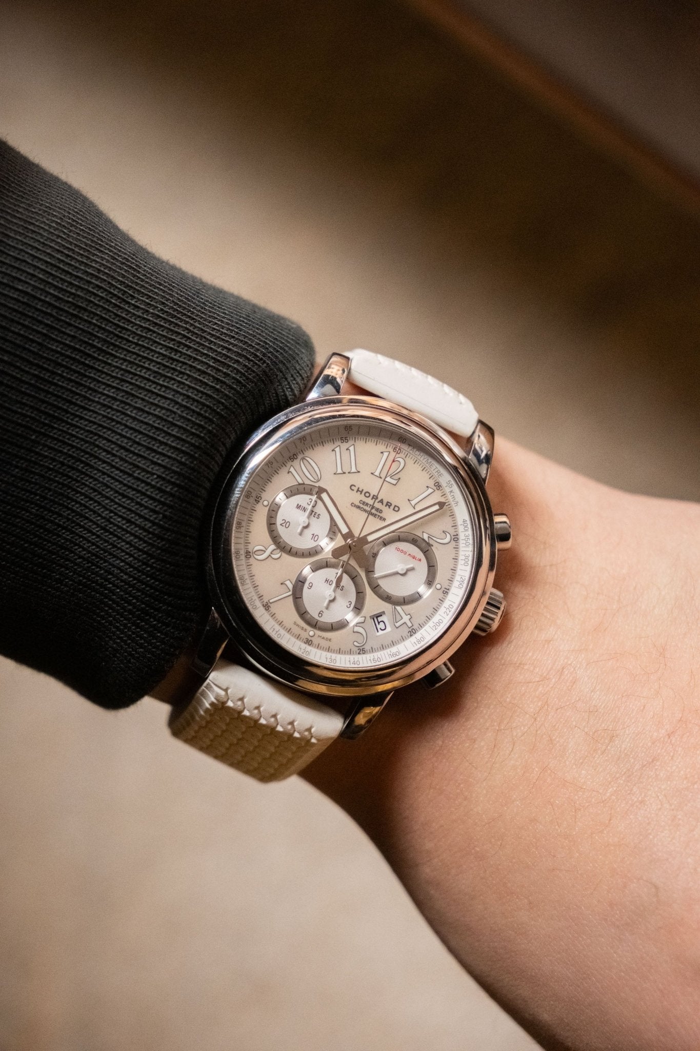 2015 Chopard 1000 Mille Miglia Mother of Pearl Chronograph 42mm Ref. 168511 - 3018 - Wristory