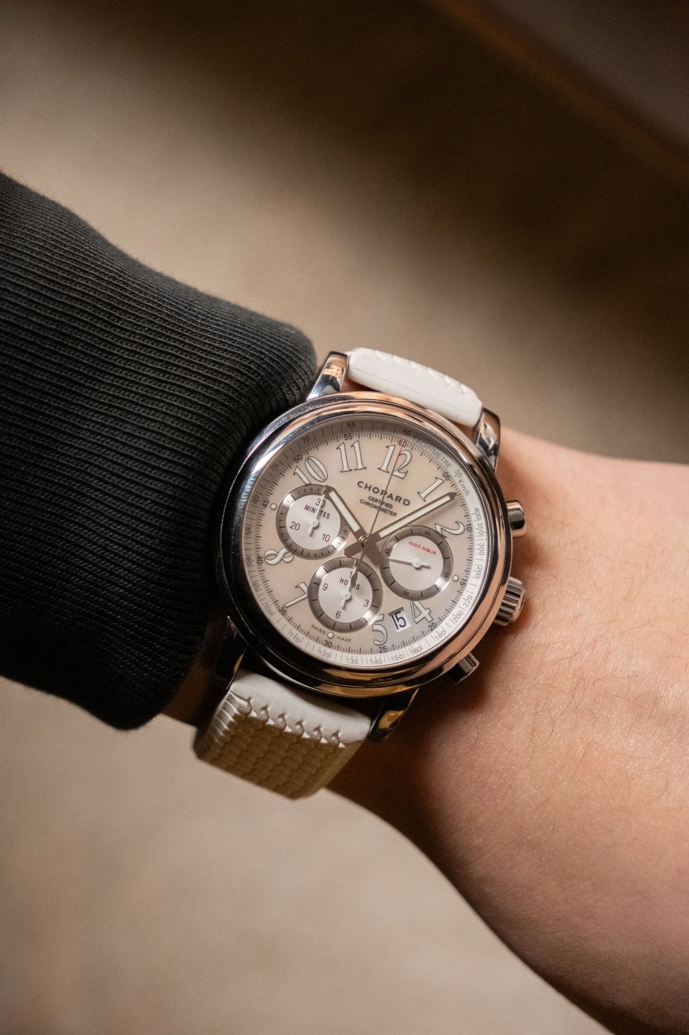 2015 Chopard 1000 Mille Miglia Mother of Pearl Chronograph 42mm Ref. 168511 - 3018 - Wristory