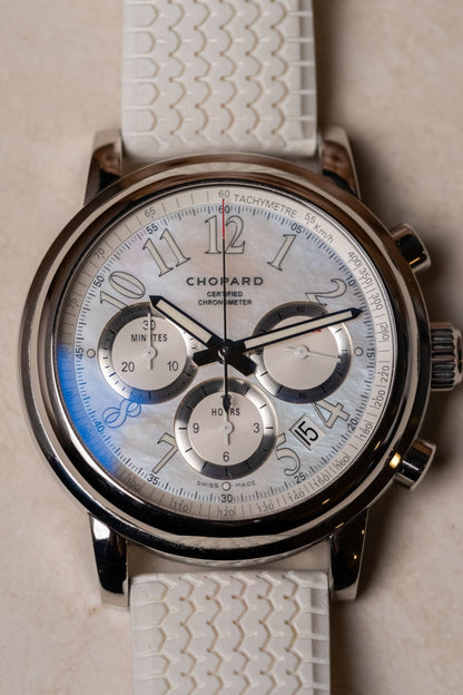 2015 Chopard 1000 Mille Miglia Mother of Pearl Chronograph 42mm Ref. 168511 - 3018 - Wristory