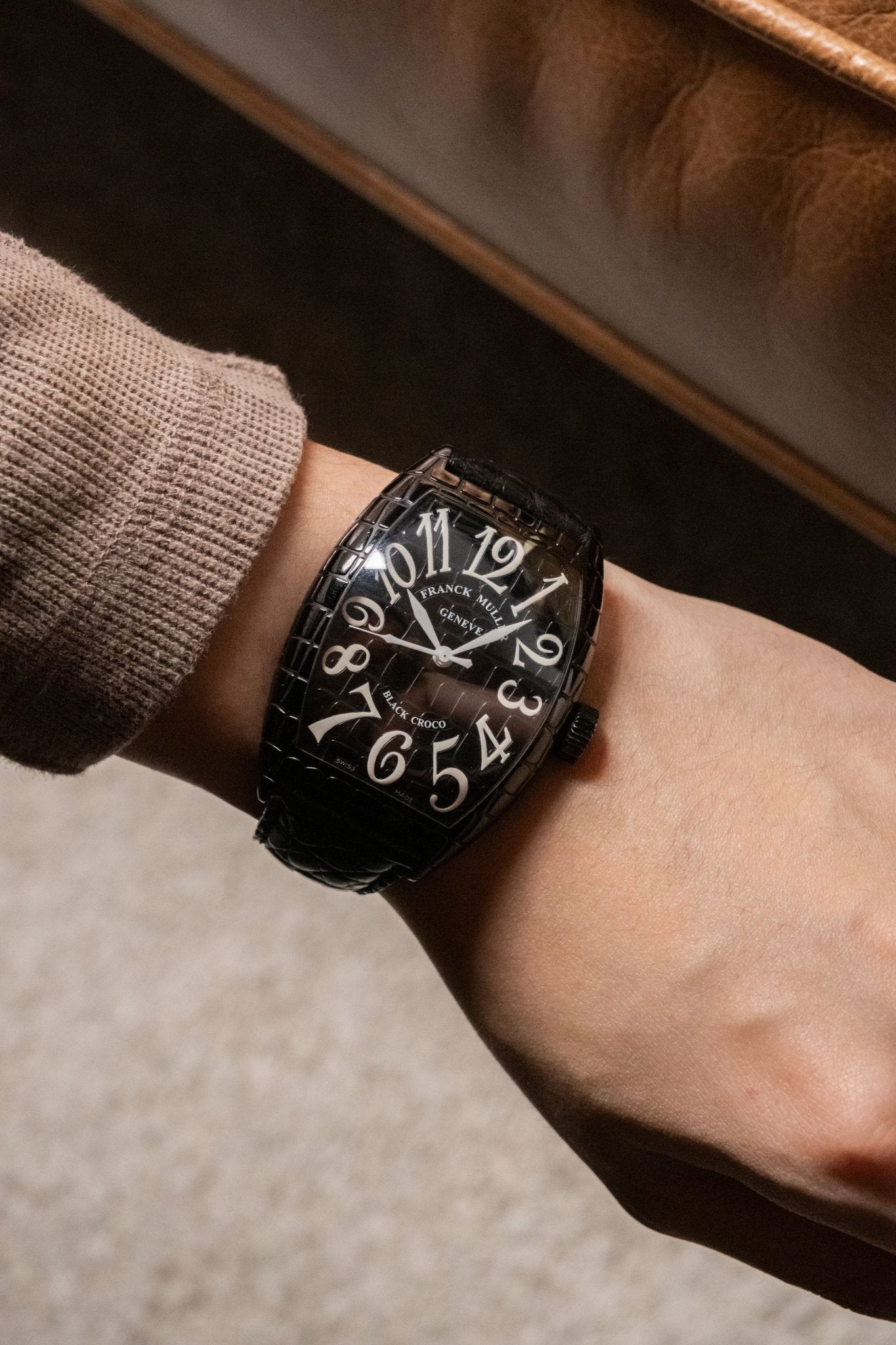 2016 Franck Muller Cintrée Curvex Black Croco 9880 Details
