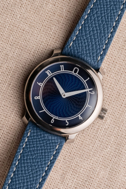 2017 MING 17.01 Titanium Mosaic Guilloché Blue Dial - Wrist Story Pty Ltd