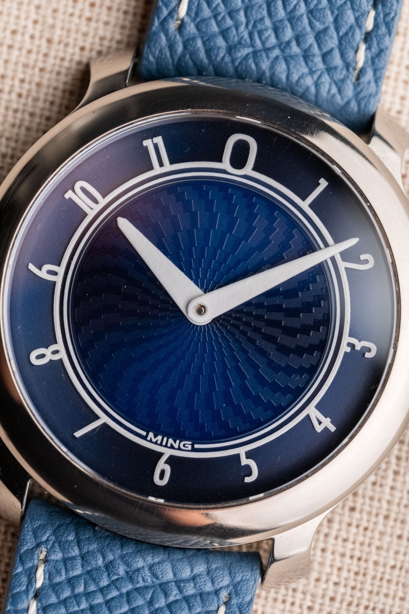 2017 MING 17.01 Titanium Mosaic Guilloché Blue Dial - Wrist Story Pty Ltd