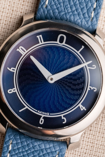 2017 MING 17.01 Titanium Mosaic Guilloché Blue Dial - Wrist Story Pty Ltd