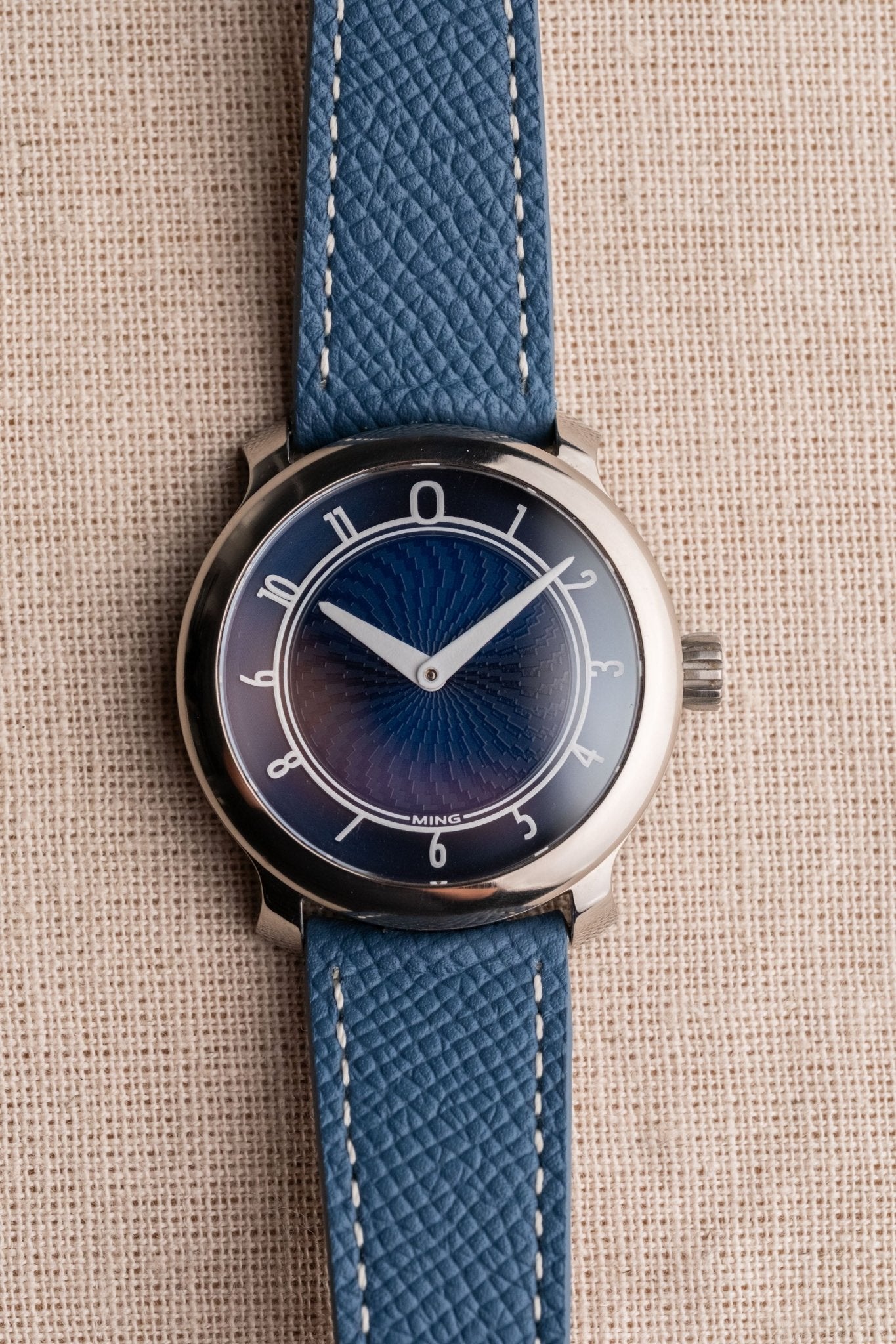 2017 MING 17.01 Titanium Mosaic Guilloché Blue Dial - Wrist Story Pty Ltd
