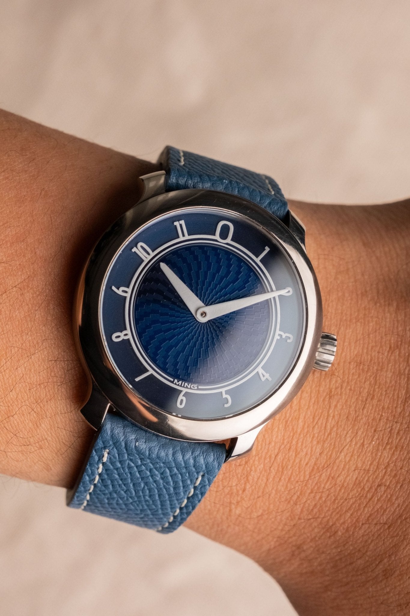 2017 MING 17.01 Titanium Mosaic Guilloché Blue Dial - Wrist Story Pty Ltd
