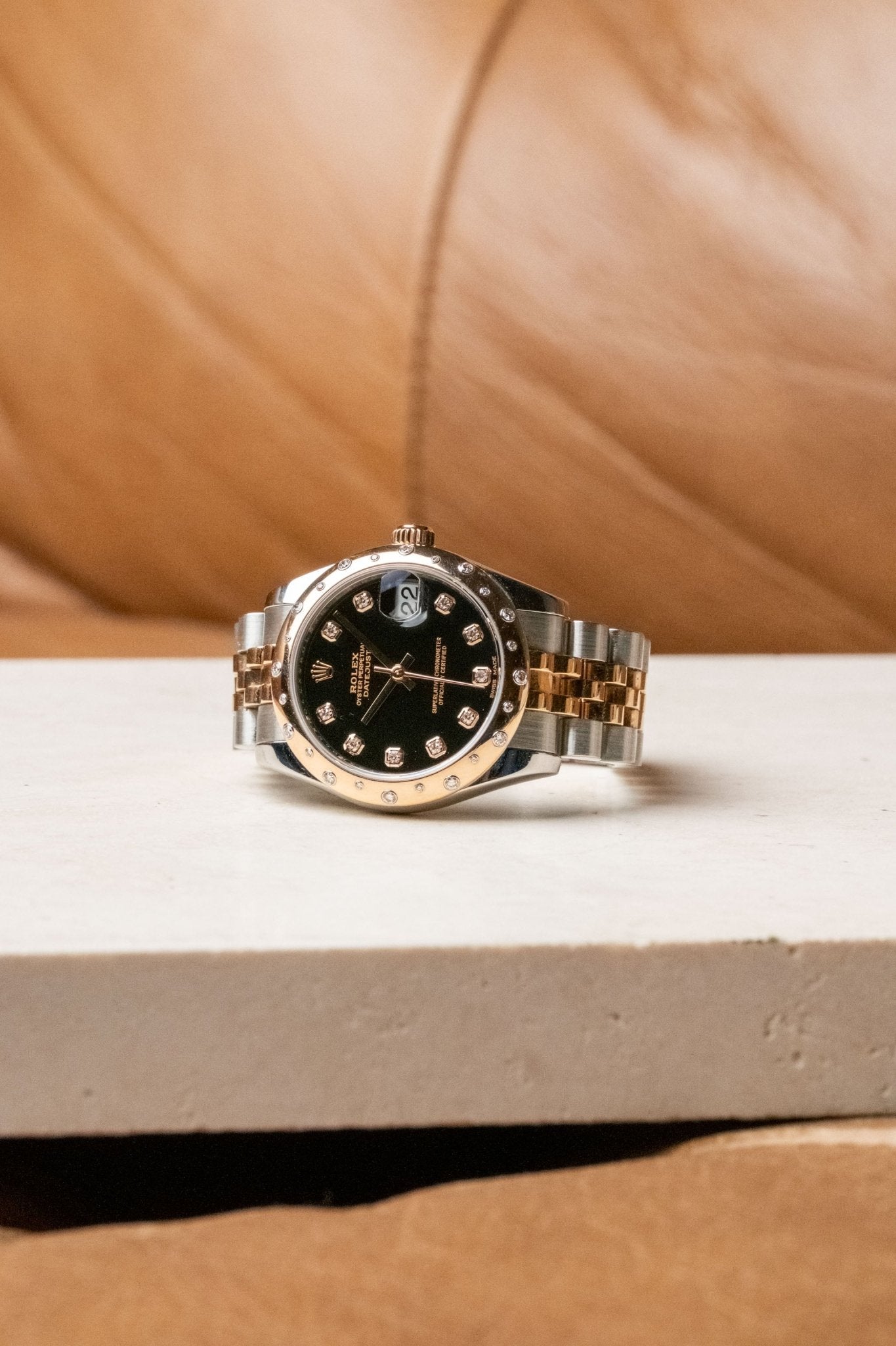 2017 Rolex Datejust 31 Black Big Diamond Dial with Diamond Bezel Ref. 178341 - Wristory