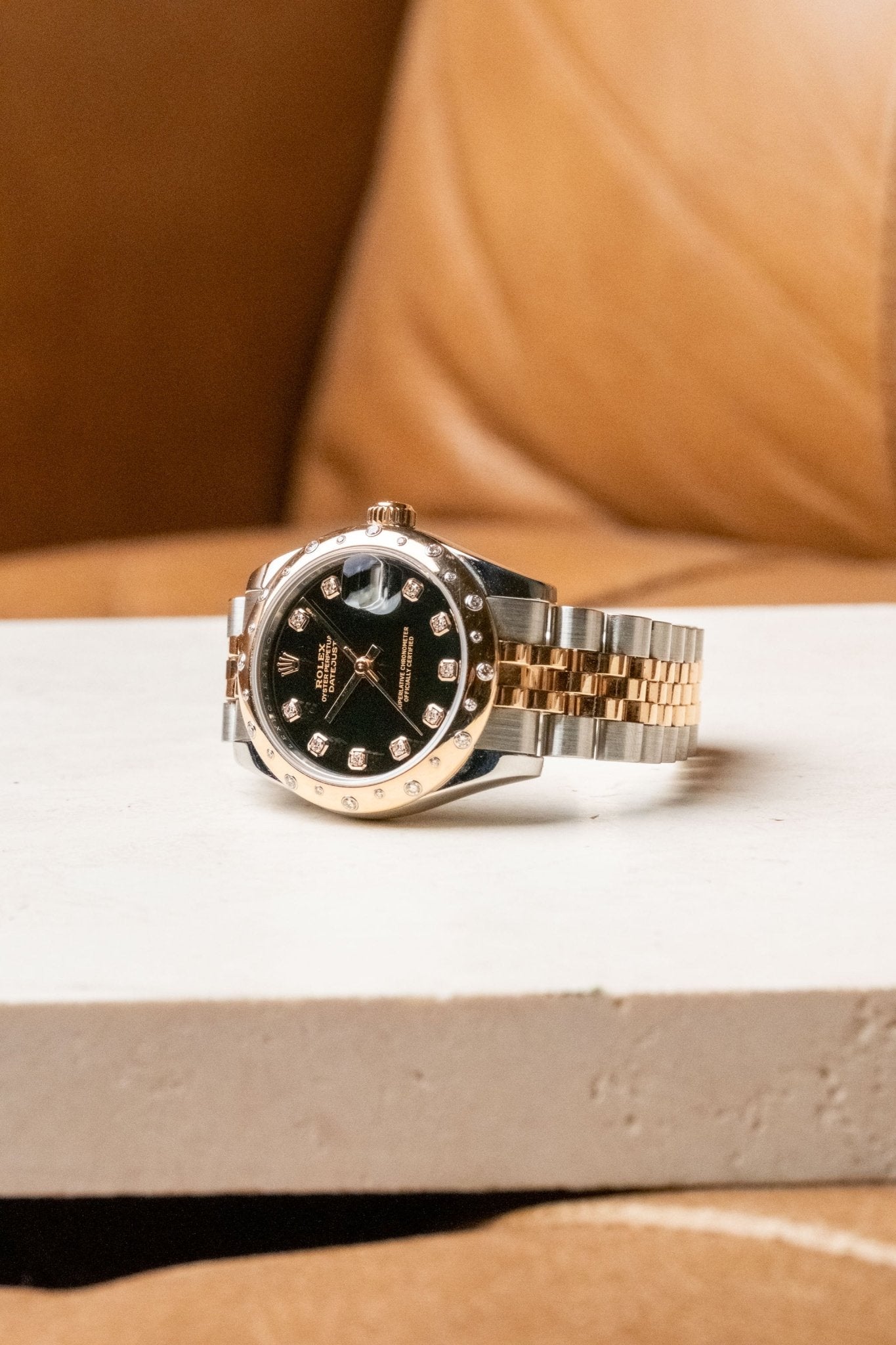 2017 Rolex Datejust 31 Black Big Diamond Dial with Diamond Bezel Ref. 178341 - Wristory