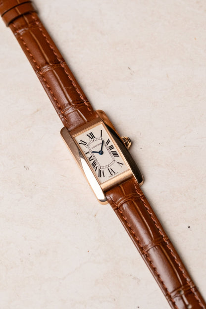 2018 Cartier Tank Américaine Rose Gold Ref. W2607456 - Wristory