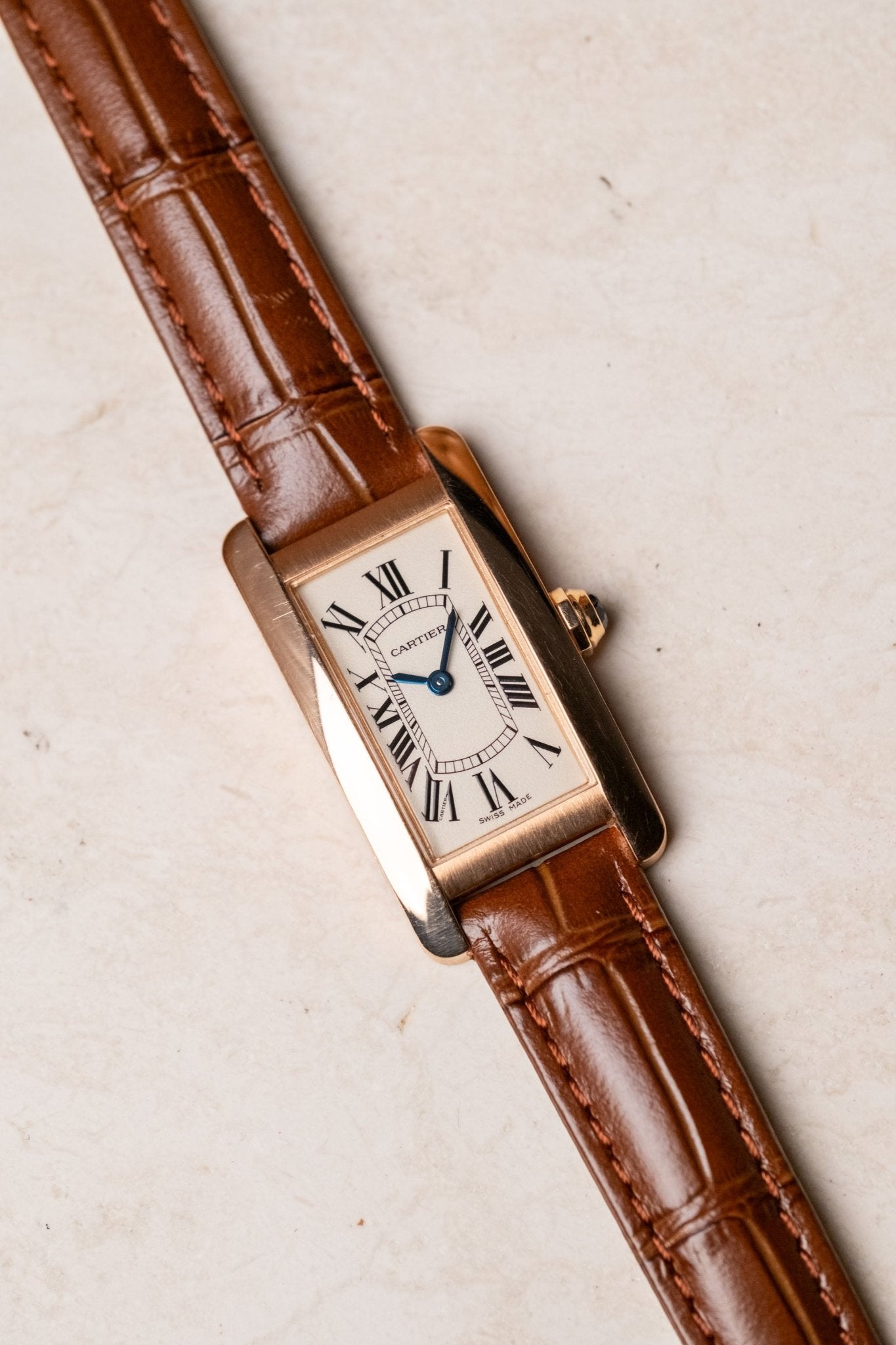 2018 Cartier Tank Américaine Rose Gold Ref. W2607456 - Wristory
