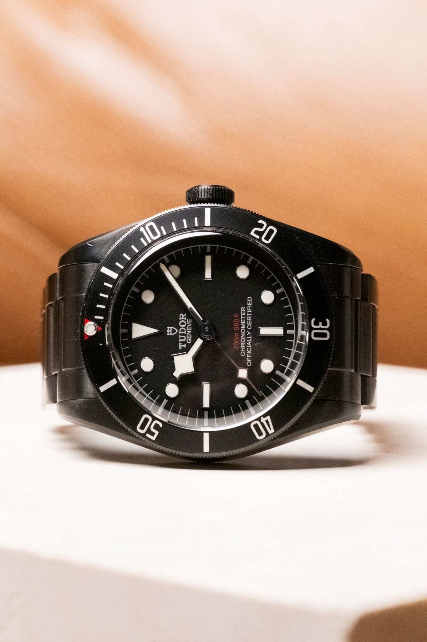 2018 Tudor Black Bay Steel Dark PVD Bracelet 79230DK dial detail close-up
