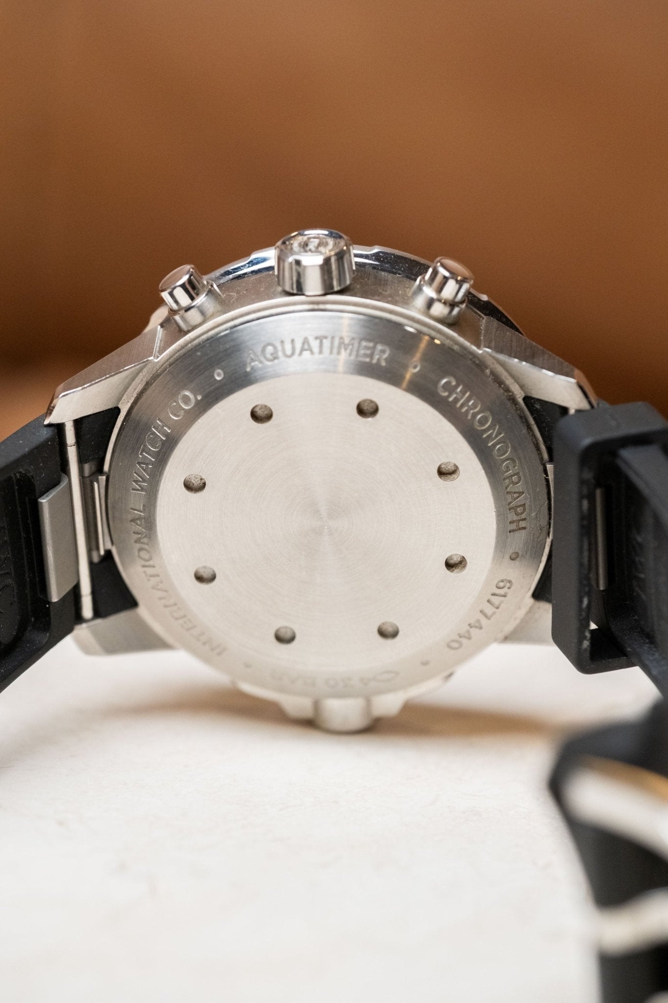 2019 IWC Schaffhausen Aquatimer Chronograph caseback view