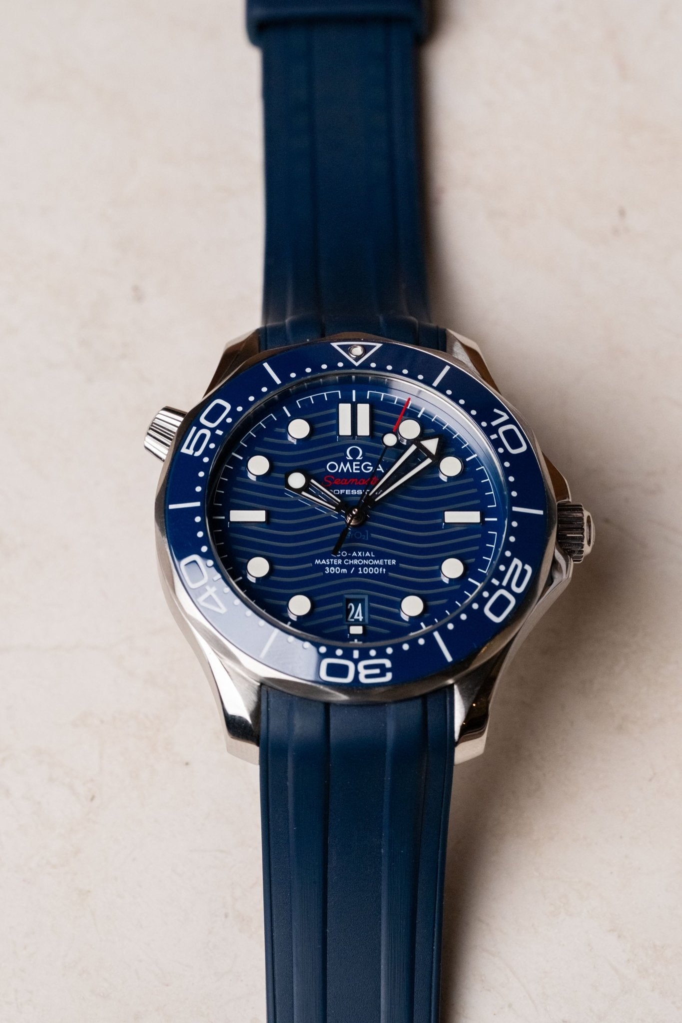 2019 Omega Seamaster Diver 300 M Blue Dial Ref. 210.32.42.20.03.001 - Wristory