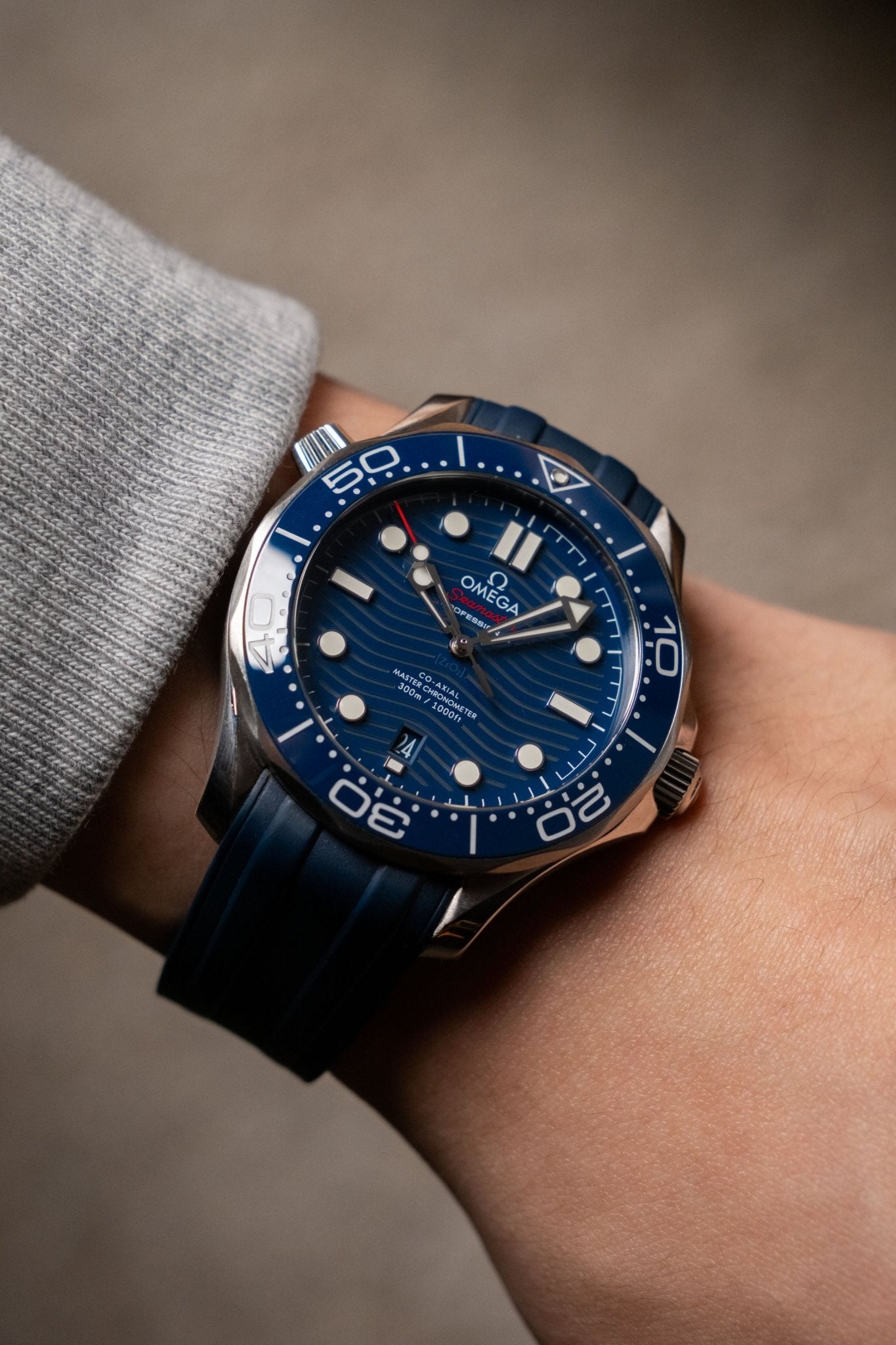 2019 Omega Seamaster Diver 300 M Blue Dial Ref. 210.32.42.20.03.001 - Wristory