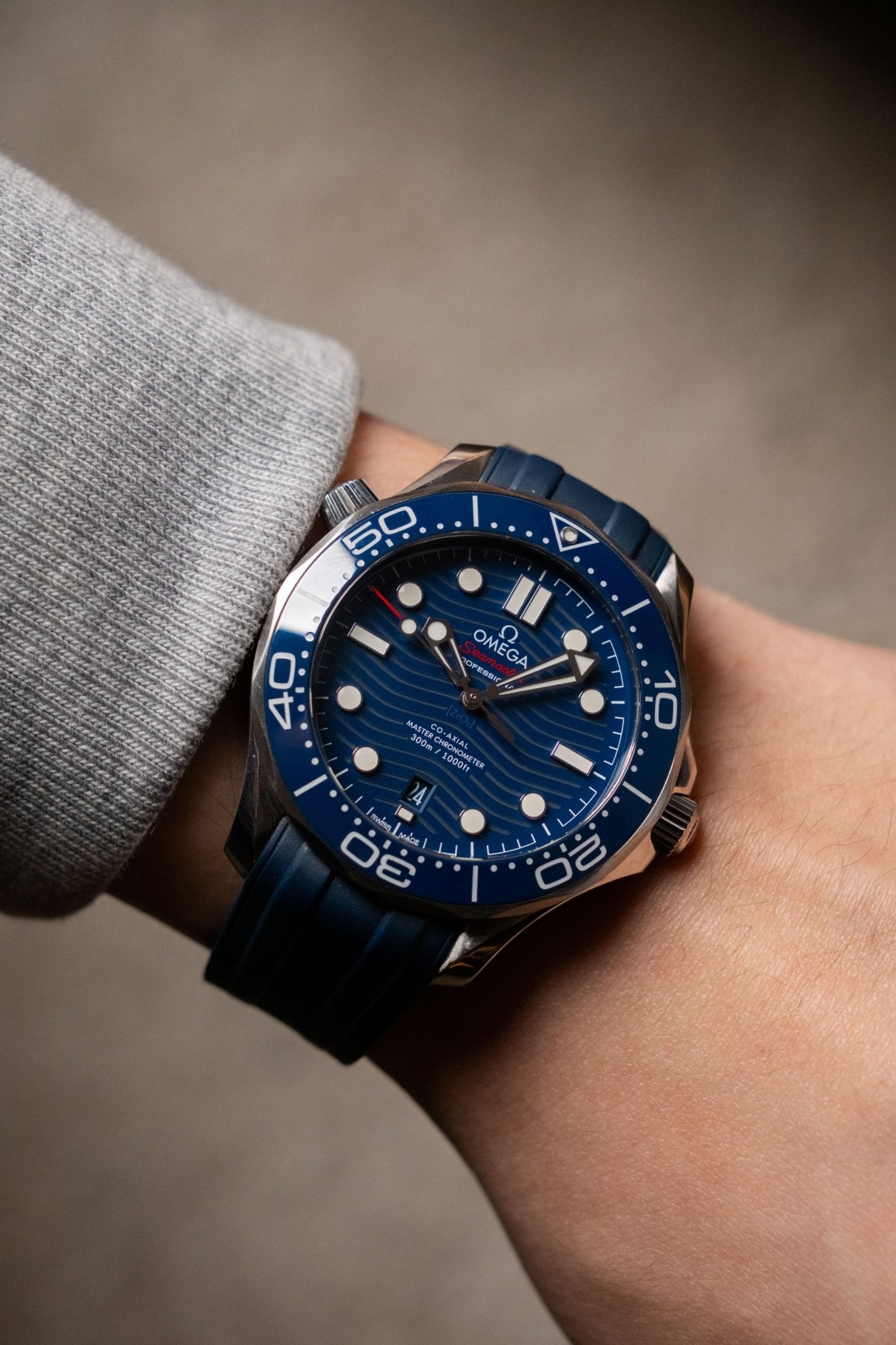 2019 Omega Seamaster Diver 300 M Blue Dial Ref. 210.32.42.20.03.001 - Wristory