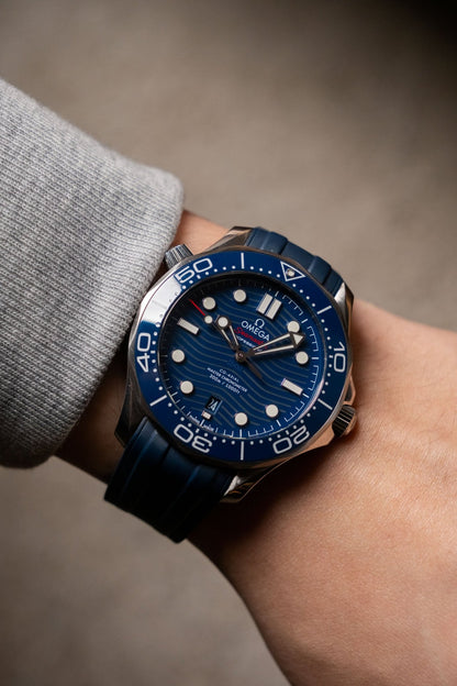 2019 Omega Seamaster Diver 300 M Blue Dial Ref. 210.32.42.20.03.001 - Wristory