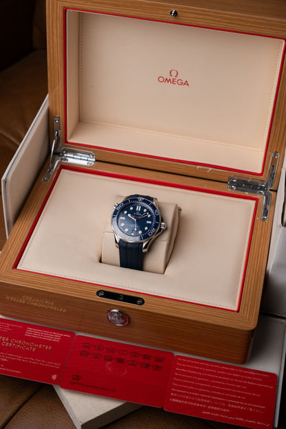 2019 Omega Seamaster Diver 300 M Blue Dial Ref. 210.32.42.20.03.001 - Wristory