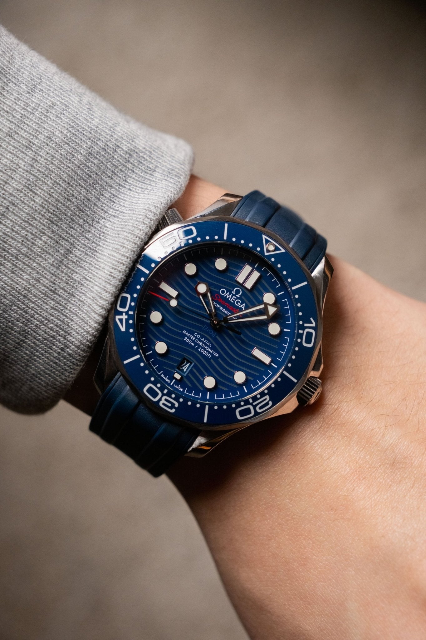 2019 Omega Seamaster Diver 300 M Blue Dial Ref. 210.32.42.20.03.001 - Wristory
