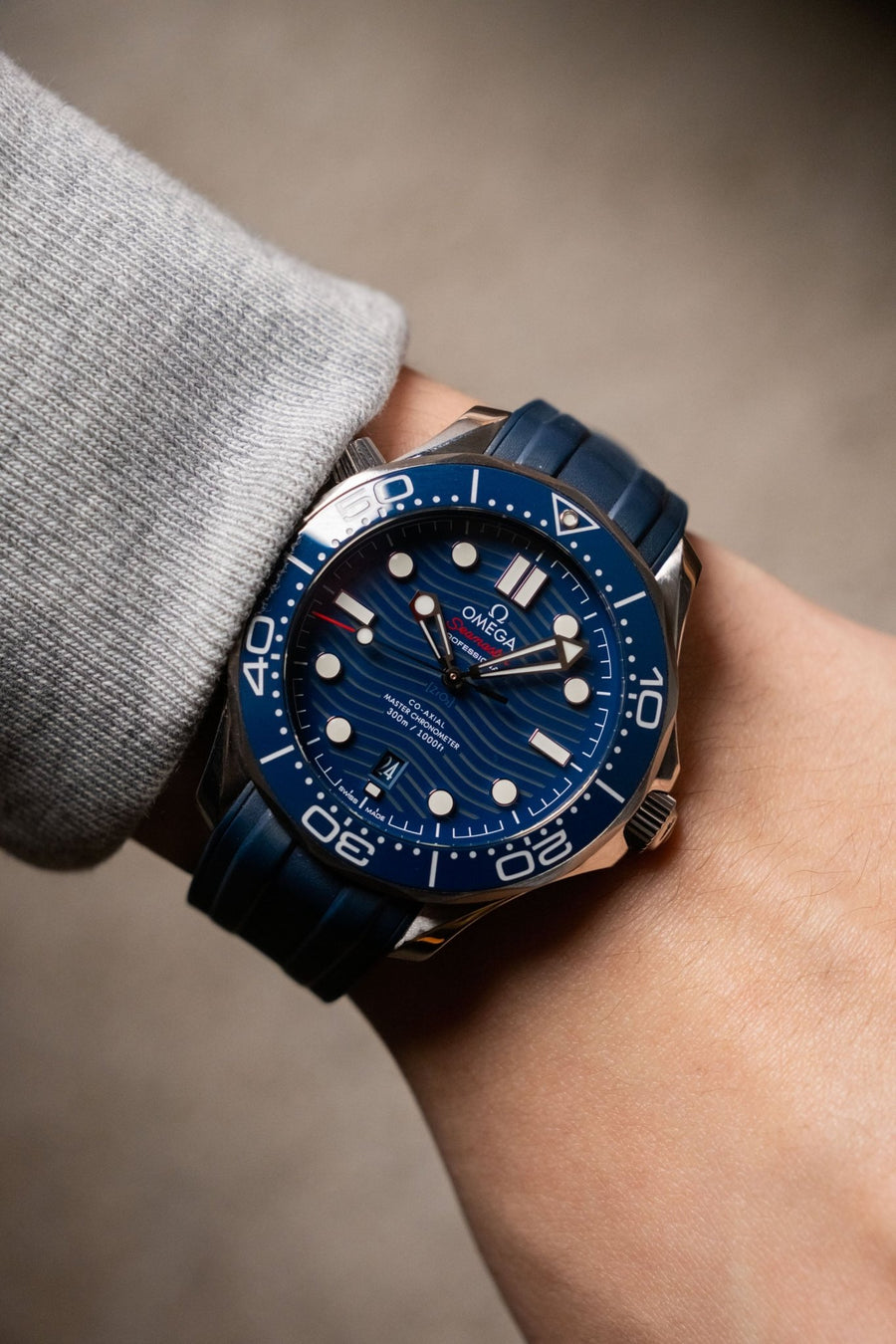 2019 Omega Seamaster Diver 300 M Blue Dial Ref. 210.32.42.20.03.001 - Wristory