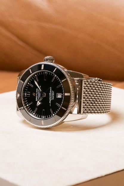 2020 Breitling Superocean Heritage II 46 dial detail close-up