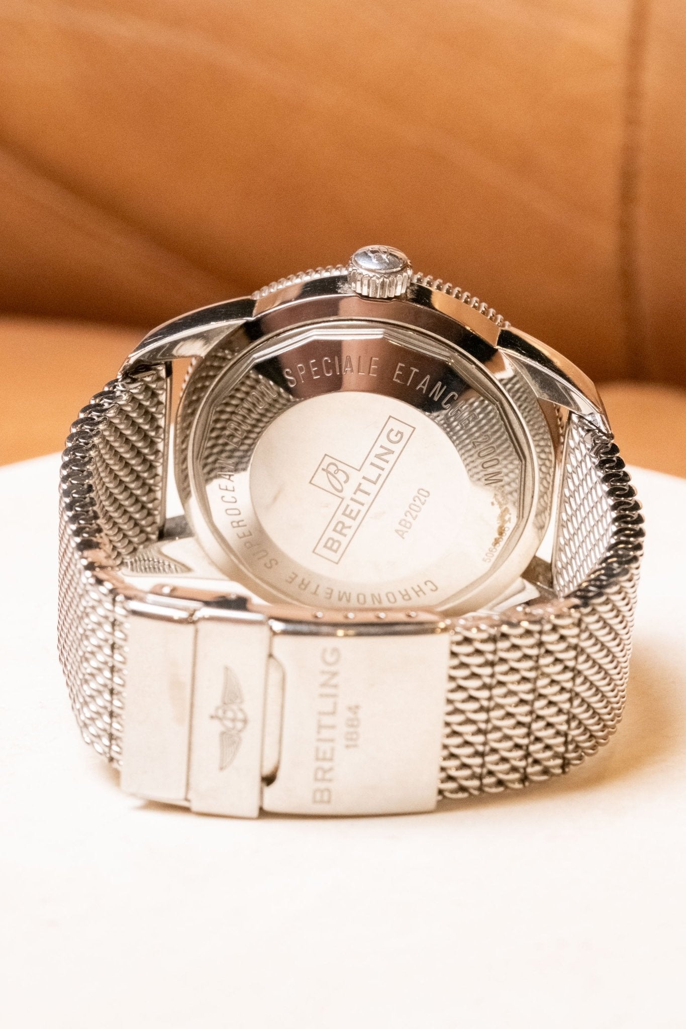 2020 Breitling Superocean Heritage II 46 caseback view