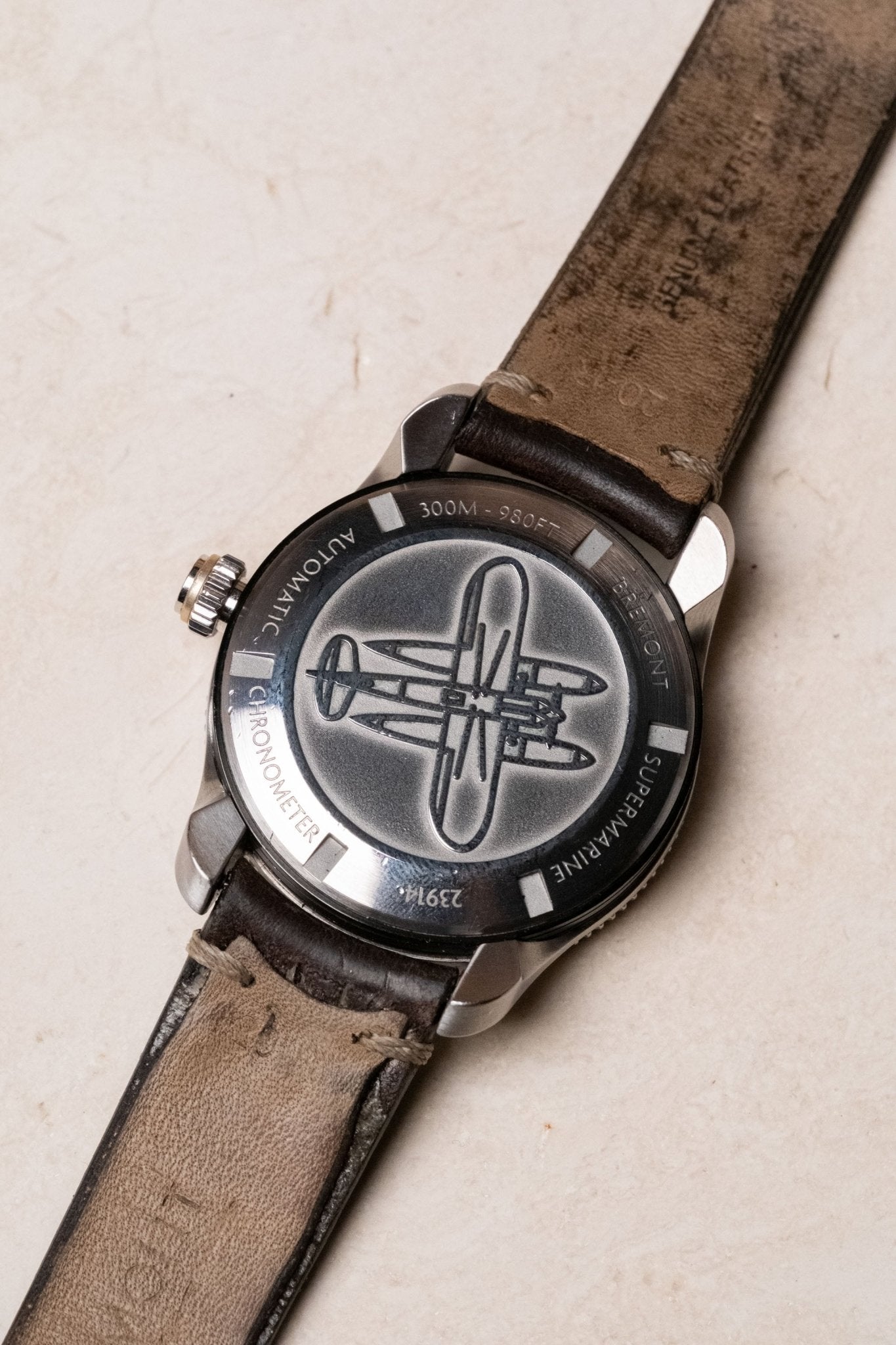 2020 Bremont Supermarine Type 300 S301-BK caseback view