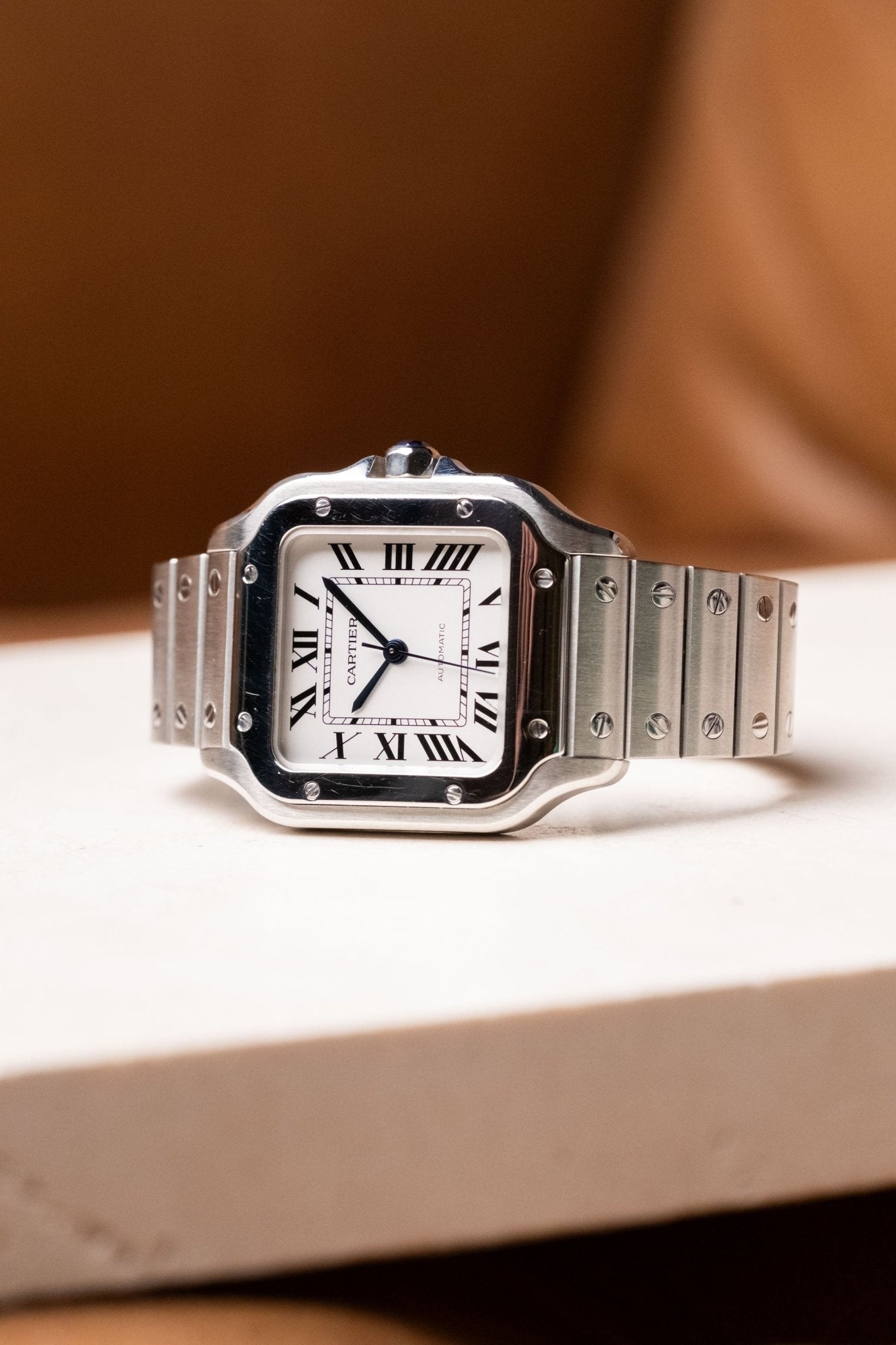 2020 Cartier Santos Medium White Dial Ref. WSSA0029 - Wristory