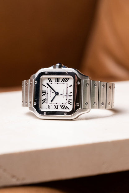 2020 Cartier Santos Medium White Dial Ref. WSSA0029 - Wristory