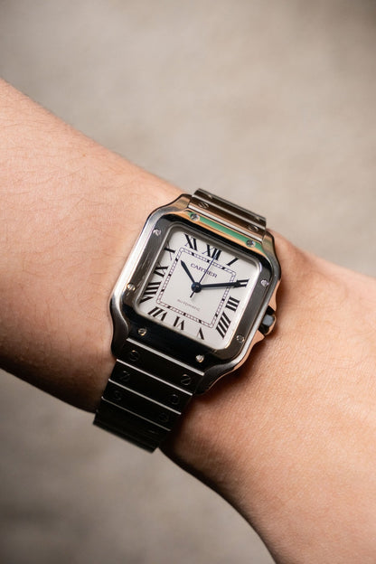 2020 Cartier Santos Medium White Dial Ref. WSSA0029 - Wristory