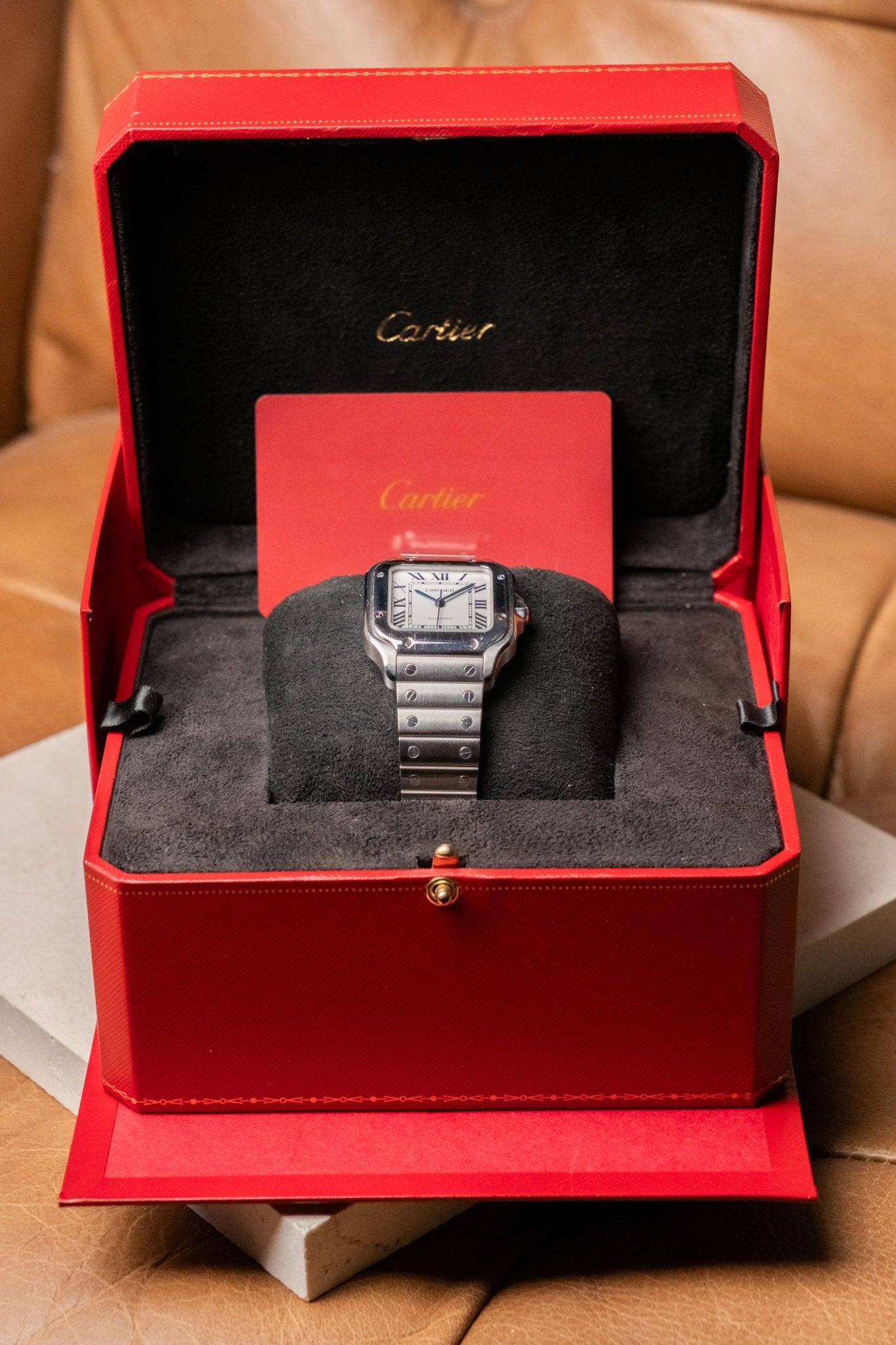 2020 Cartier Santos Medium White Dial Ref. WSSA0029 - Wristory