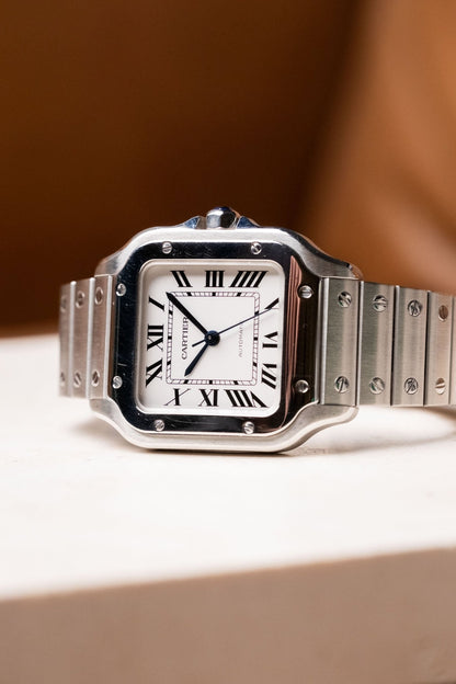 2020 Cartier Santos Medium White Dial Ref. WSSA0029 - Wristory
