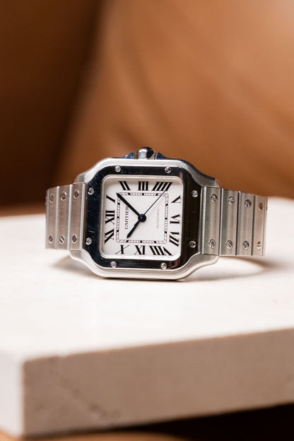 2020 Cartier Santos Medium White Dial Ref. WSSA0029 - Wristory