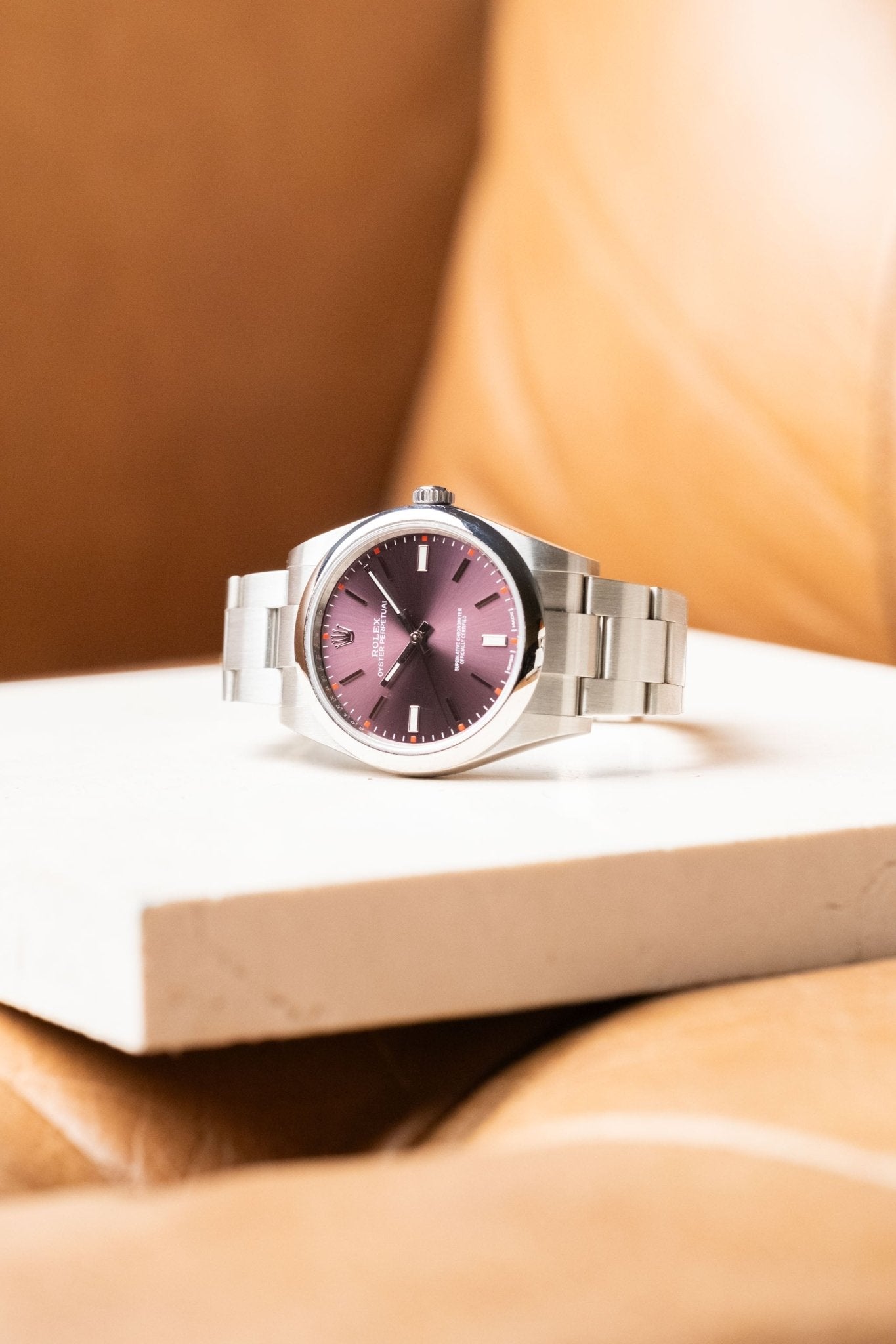 2020 Rolex Oyster Perpetual 39 Red Grape Ref. 114300 - Wristory