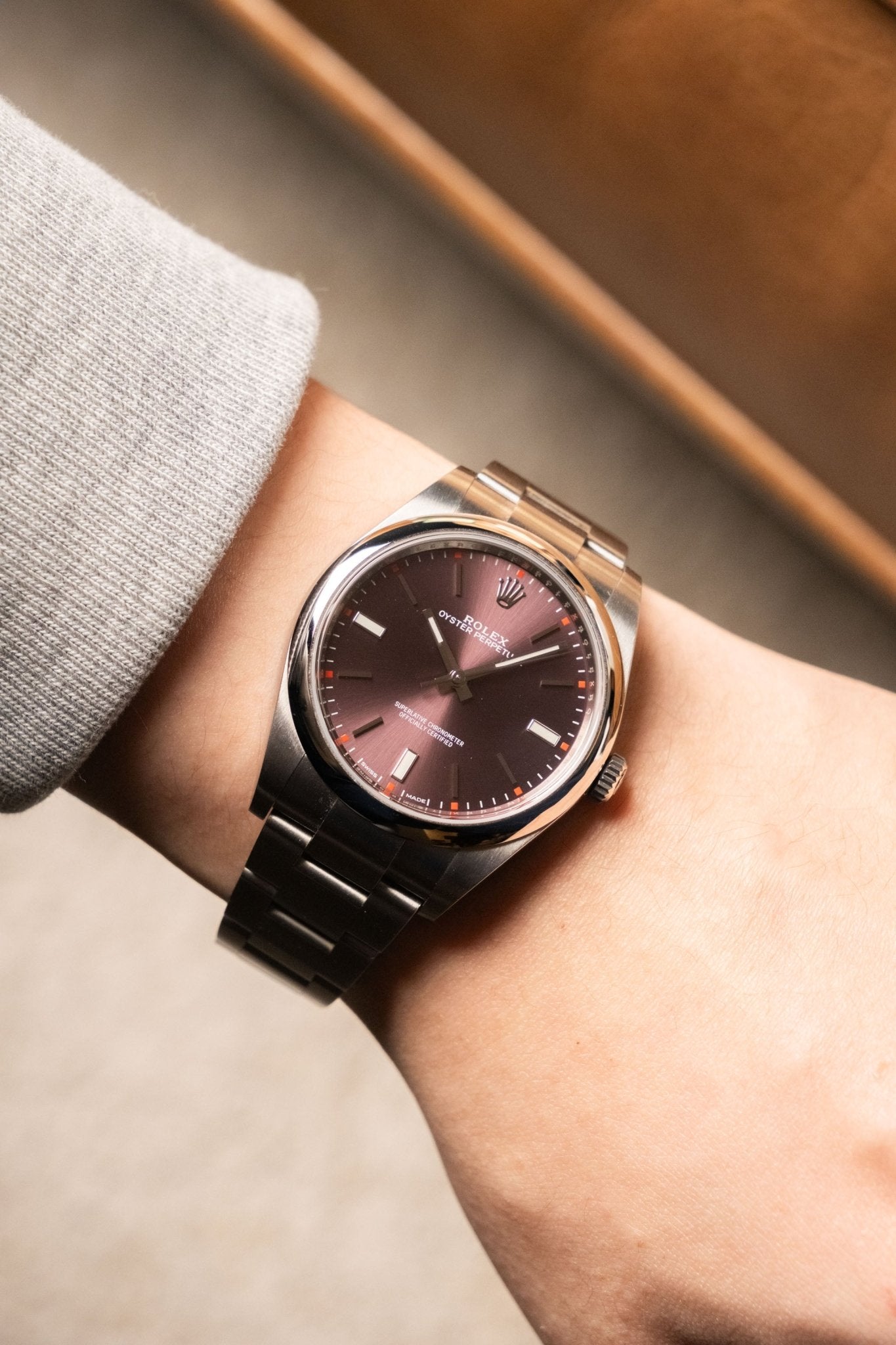 2020 Rolex Oyster Perpetual 39 Red Grape Ref. 114300 - Wristory
