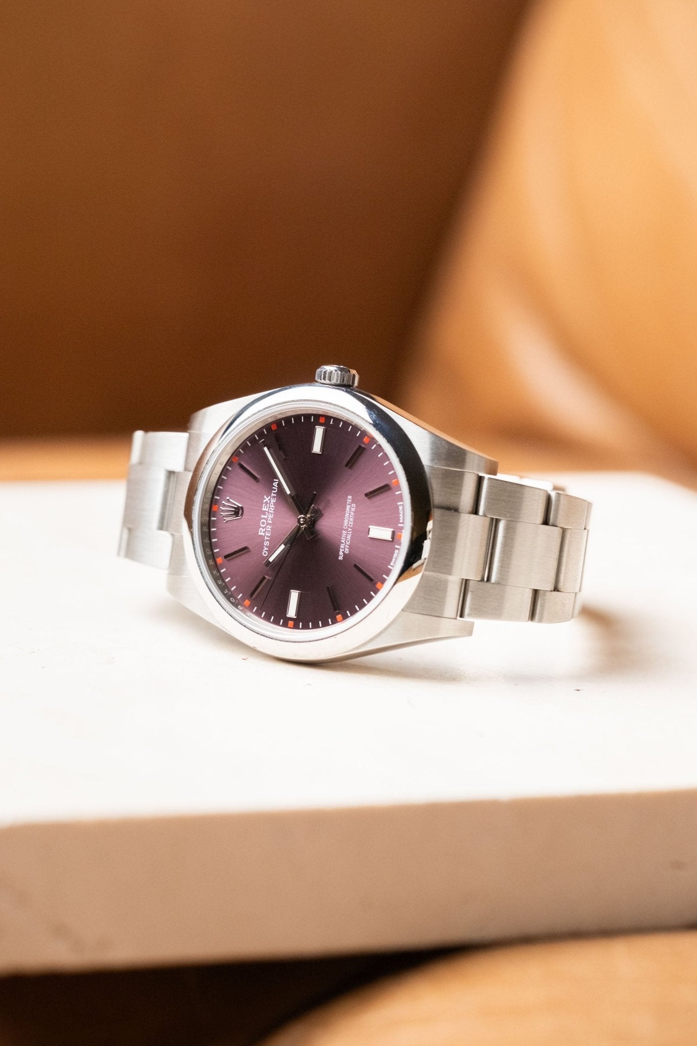2020 Rolex Oyster Perpetual 39 Red Grape Ref. 114300 - Wristory