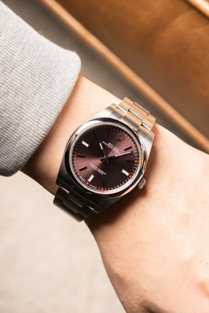 2020 Rolex Oyster Perpetual 39 Red Grape Ref. 114300 - Wristory