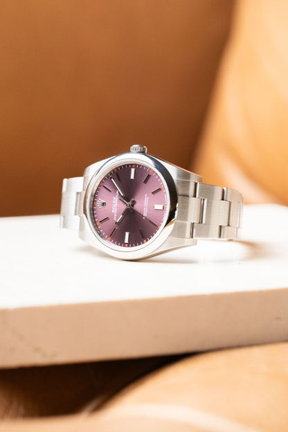 2020 Rolex Oyster Perpetual 39 Red Grape Ref. 114300 - Wristory