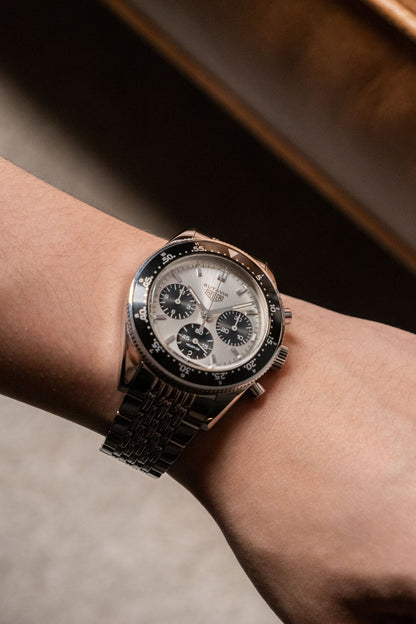 2020 TAG Heuer Autavia “Jack Heuer 85th Birthday” CBE2111.BA0687 dial detail close-up