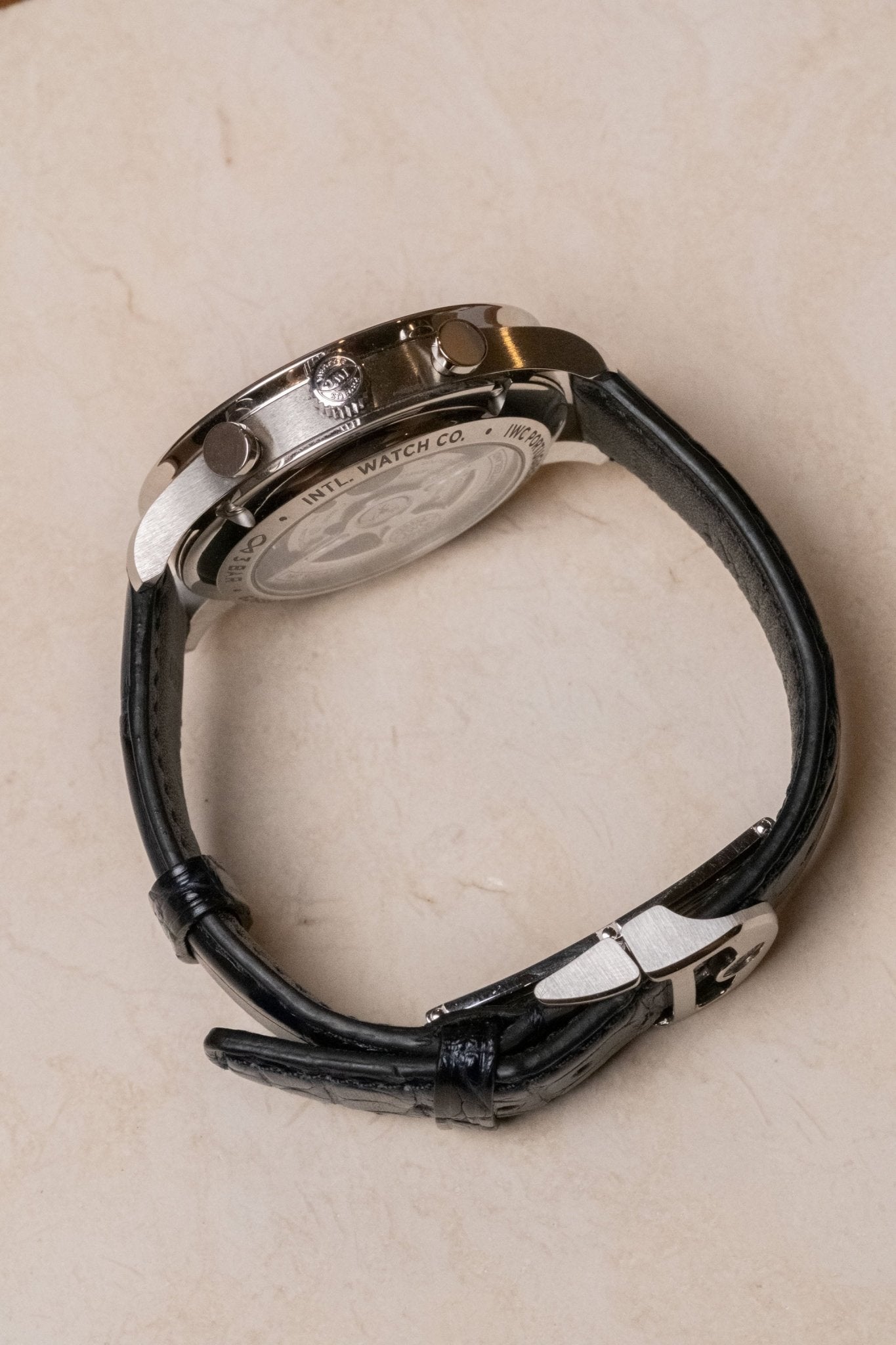 2021 IWC Schaffhausen Portugieser Chronograph case profile side view
