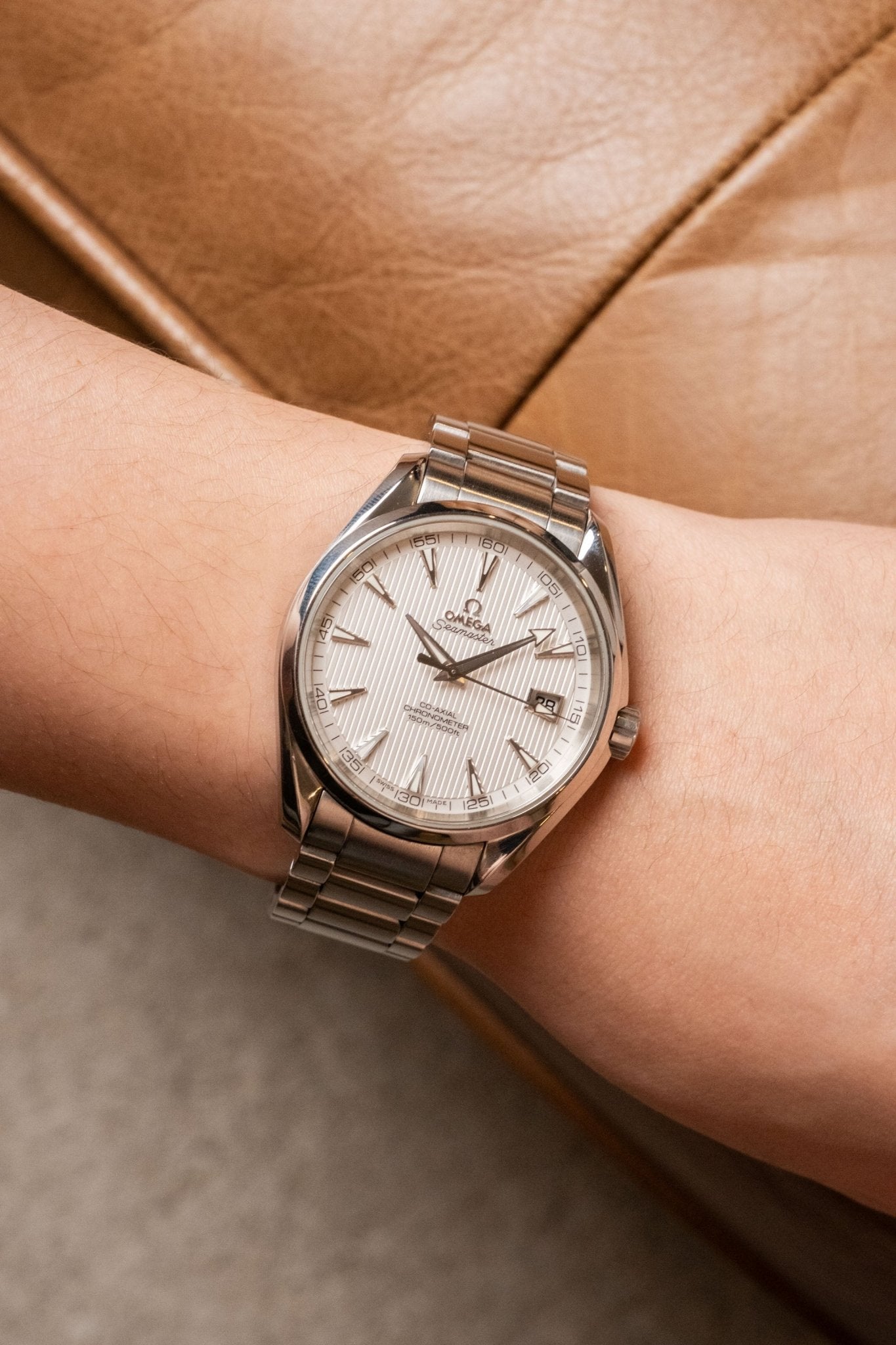 2021 Omega Seamaster Aqua Terra Silver Teak - Wrist Story Pty Ltd