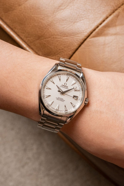 2021 Omega Seamaster Aqua Terra Silver Teak - Wrist Story Pty Ltd