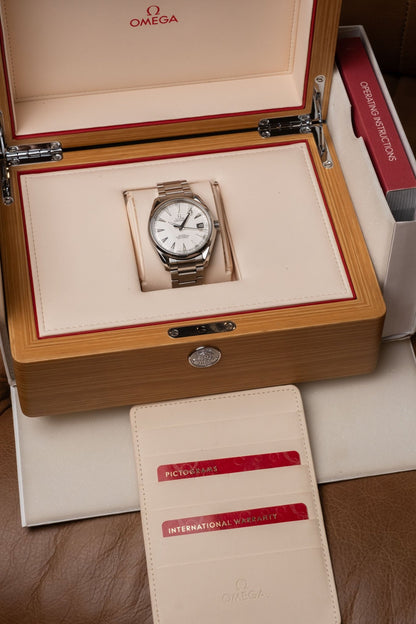 2021 Omega Seamaster Aqua Terra Silver Teak - Wrist Story Pty Ltd