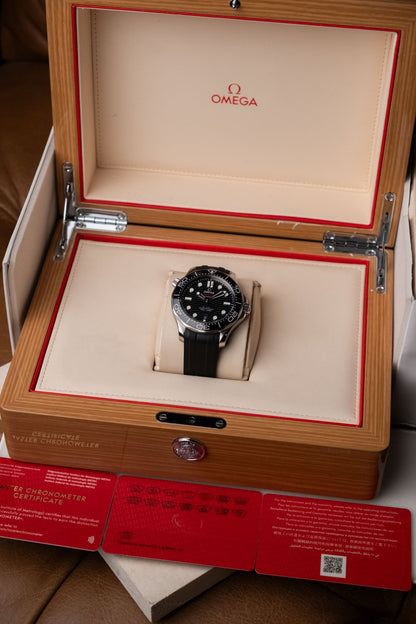 2021 Omega Seamaster Diver 300 M Black Dial Ref. 210.32.42.20.01.001 - Wristory