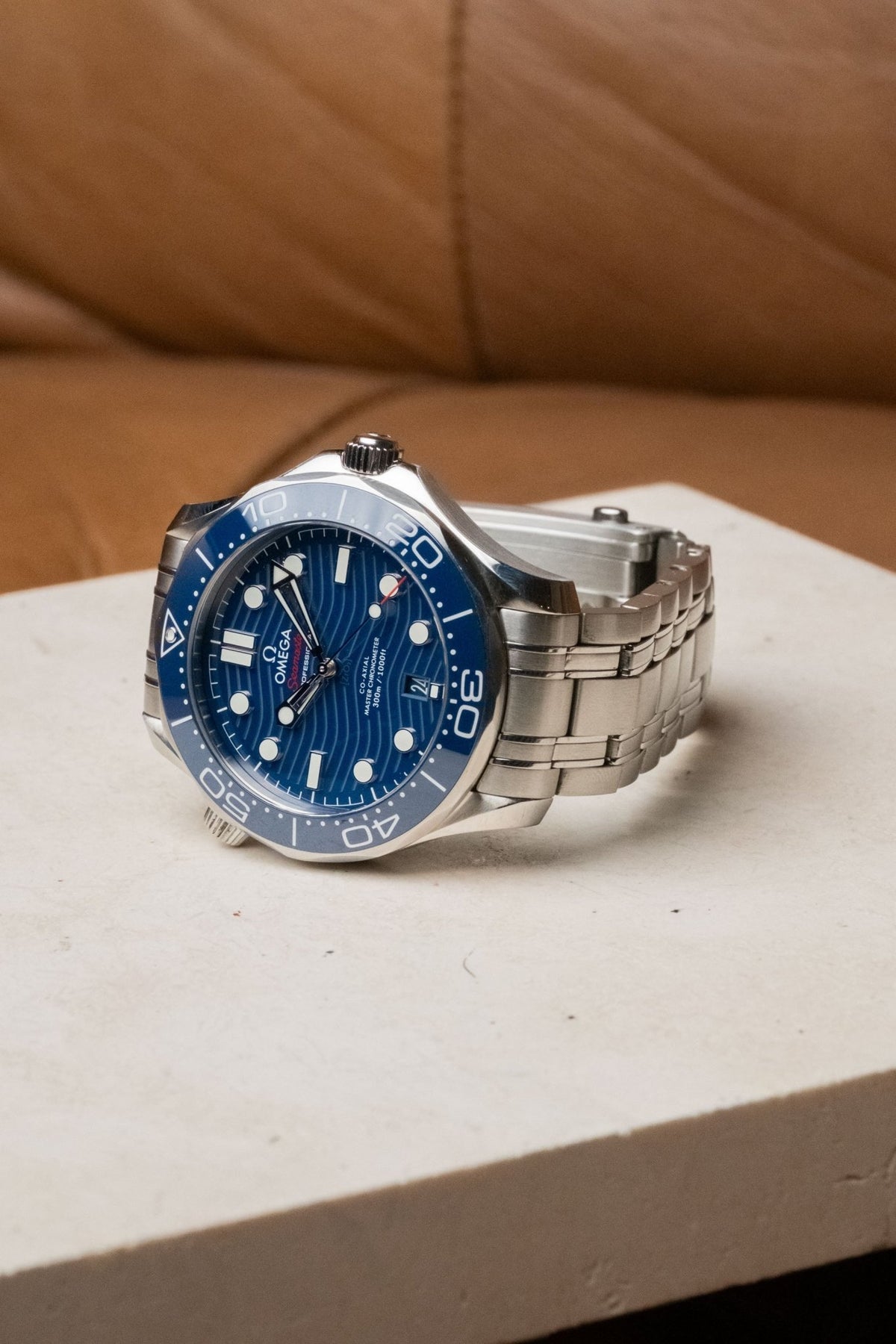 2021 Omega Seamaster Diver 300M Blue Dial on Bracelet Ref. 210.30.42.20.03.001 - Wristory